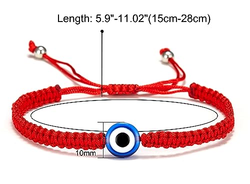 Image of Fesciory Evil Eye Bracelets for Women, Adjustable Amulet Red String Jewelry
