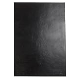 カーフ 本革(牛革) はぎれ黒 ツヤ 薄い1.2mm 30×21cm(A4) 1枚