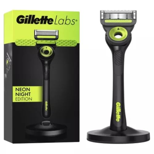 Gillette Labs Gillette - Maquinilla de afeitar para hombre, 1 mango, 1 cuchilla, incluye soporte magnético premium