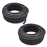 (100 Feet) 1/4 in. Dripline Soaker Hose, Black Rubber Drip Irrigation Tubing (Compatible with Raindrip, Rainbird, Orbit Tubing & Fittings)