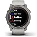 Garmin Fenix 7X Pro Sapphire Solar, Multisport GPS Smartwatch, Built-in Flashlight, Solar Charging, Titanium w/Fog Gray/Ember Orange Band Bundle with 2YR CPS Protection Pack, Dust & Screen Protector