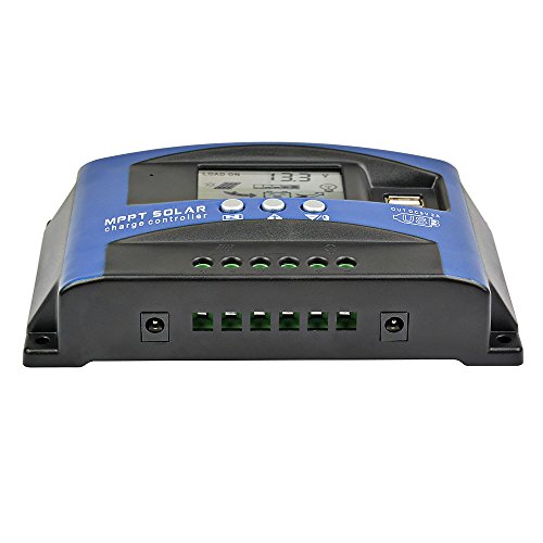 AOSHIKE 30A MCU Solar Charge Controller with LCD Display,New MPPT Technical Maximum Charging Current Multiple Load Control Modes