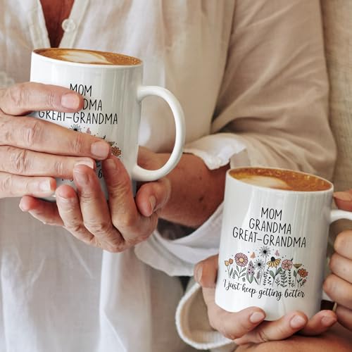 Taza Promoted To Great Grandma 11oz Cerámica miniatura 5