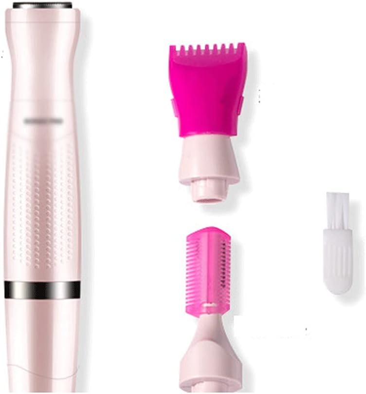 Women 3 in 1 Electric Epilator Hair Shaver Ladies Electric Trimmer Remover Waterproof Razor for Bikini Area/Nose/Armpit/Eyebrow/Facial Hair Shaver (Color : White)