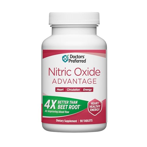 DOCTORS PREFERRED Nitric Oxide Supplement - Better Than Beet Roots for Blood Flow and Energy - 90 Vegan Tablets