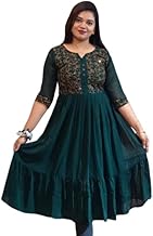 Women's Floral Embroidered Kurta, Dusty Pink, Button Front Design, 3/4 Sleeves