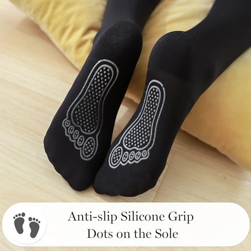 LOLANTA Girls Dance Tights Anti-slip Footed Super Soft Stockings for Kids Stretchy Ballet School Student Pantyhose4