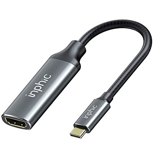 4K USB C to HDMI Adapter for Home Office, INPHIC USB Type-C to HDMI Cable Thunderbolt 3, HDMI 2.1, Compatible for iPad Pro 2019/2020, MacBook Pro, MacBoo Air, Samsung S20/Note 10, P40/Mate40