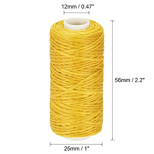 Hilo encerado para cuero 1 mm 50 metros amarillo miniatura 3