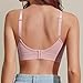 Eleplus 3 Pieces Deep V Wireless Bras for Women Seamless Comfy Bralettes Lightly Lined Multicolors Pack (Black+White+Pink,Medium)