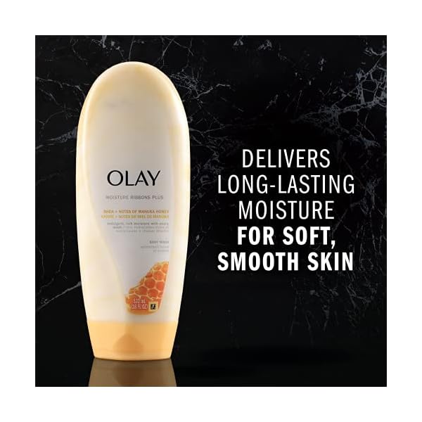 Body-Wash-by-Olay-Moisture-Ribbons-Plus-Shea-Manuka-Honey-Body-Wash-18-fl-oz-Pack-of-4 Olay Body Wash, Moisture Ribbons Plus Shea + Manuka Honey Body Wash, 18 fl oz (Pack of 4)
