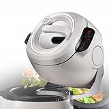 Grpquatsch MáQuina De CoccióN AutomáTica De 2000 W, Capacidad De 3 Velocidades De 6 litros, MáQuina De Arroz Frito Tipo Tambor, Perezoso para Cantina/Restaurante/Hogar