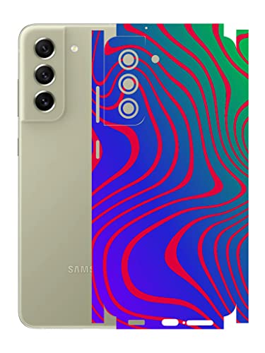 Image of AtOdds - Compatible for Samsung Galaxy S21 FE Mobile Back Skin Film Wrap with Camera Protector (Coverage - Back+Camera+Sides) (Hydro Dip)