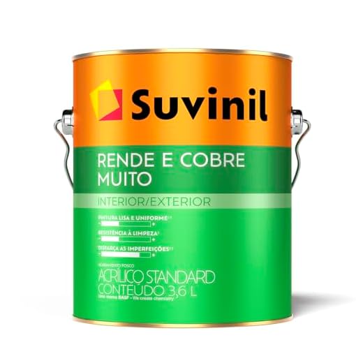 Tinta para paredes acrilico rende e cobre muito 3,6L - Branco - 50308370