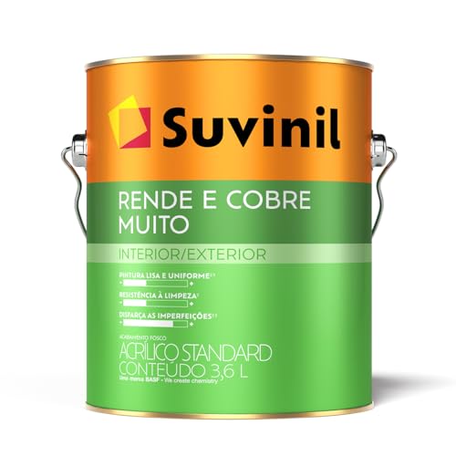 Tinta Suvinil Rende e Cobre Muito Acrilico Standart Branco 3,6L
