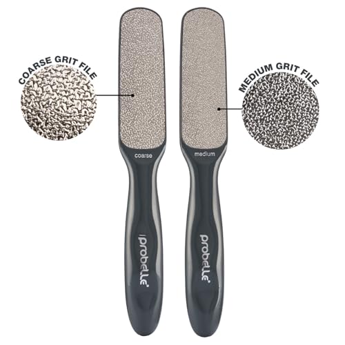 Image of Probelle Double Sided Multidirectional Nickel Foot File Callus Remover - Immediately Reduces calluses and Corns to Powder for Instant Results, Safe Tool (Dark Grey)