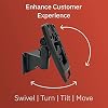 ENS Tailwind Ingenico Lane/3000/7000/8000 7 Latch and Lock Wall Mount Terminal Stand, Black