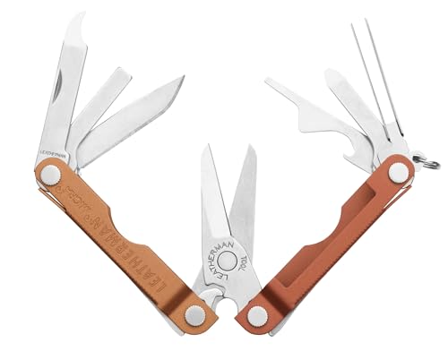 Image of LEATHERMAN, Micra, Keychain Multi-tool with Grooming Tools, Mini Pocketknife for Everyday Carry (EDC), Hobbies & Outdoors, Built in the USA, Pumpkin Spice