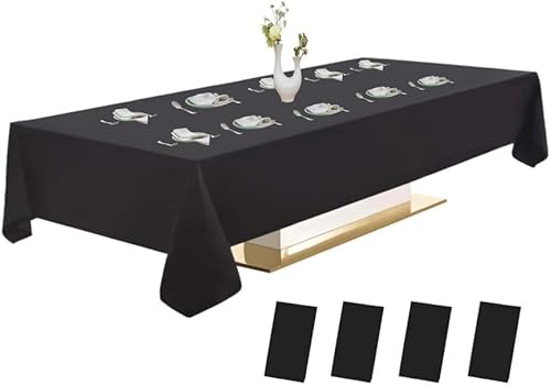 Miniatura 17 de Urby Paquete de 12 manteles rectangulares de plástico, con asientos para 4-6 personas, mantel desechable resistente y empaquetado individualmente