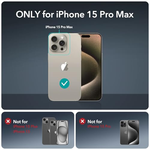 Image of ESR for iPhone 15 Pro Max Case, Compatible with MagSafe, Full-Body Military-Grade Drop Proof Case with Built-in 9H+ Tempered Glass Screen Protector, Armor Series, Clear Pink