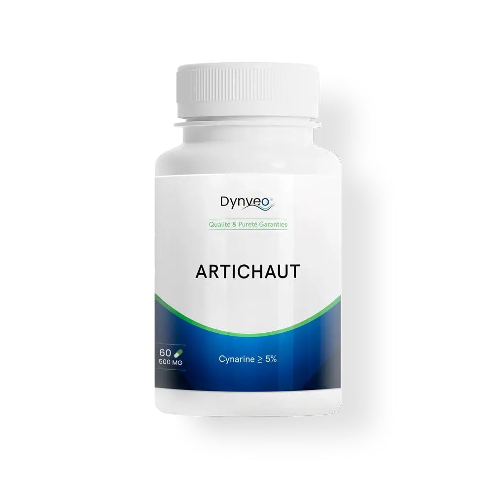 Extrait d'Artichaut - Foie, Détox, Digestion & Lipides - Cynarine 5% - Ratio extraction 6:1 le plus concentré du marché - 500 mg - Origine Européenne - 60 Gélules (2 Gélules/Jour = 1 mois) - Dynveo
