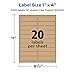 Avery Kraft Brown Rectangle Labels, Sure Feed Technology, 1
