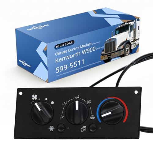 Climate Control Module 599-5511 HVAC A/C Control Panel Compatible with Kenworth W900 T800 T600A C500 T300 2002-2006 Replace # F2110071 F211025100 F211025110 F211032100 5995511