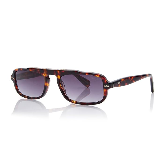 Shisen Fox Samurai - Modern Rectangular Unisex Sunglasses with Keyhole Bridge Design | Anti-Reflective Coating & 100% UV Protection Frames | 54 Medium