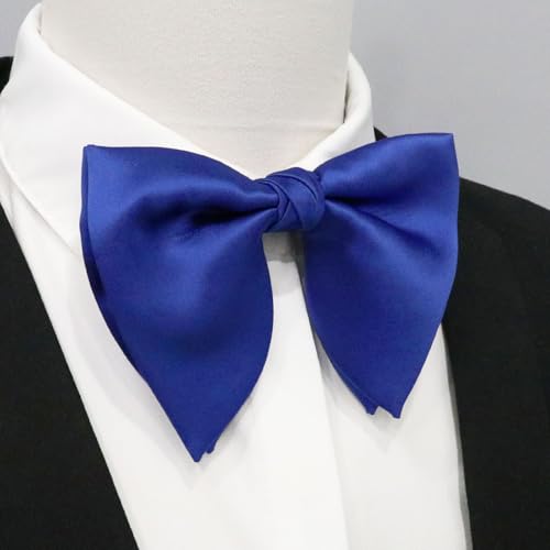 Image of Mens Bow Tie Pre Tied Oversized Bow Ties for Men Satin Bowties for Tuxedo Wedding Party Banquet