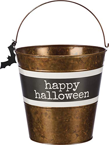 Primitives-by-Kathy-Halloween-Tin-Buckets-Set-of-2 Primitives by Kathy Halloween Tin Buckets Set of 2