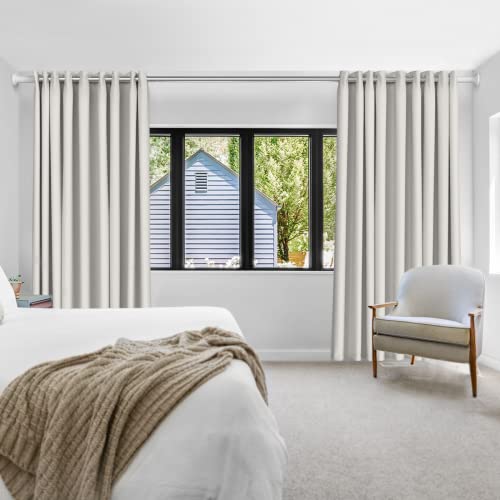 Image of Umimile Tension Curtain Rod, 51-126in Adjustable Spring Shower Curtain Rod