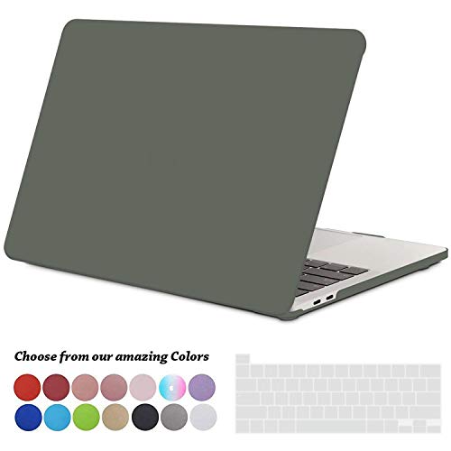 TECOOL MacBook Pro 16 Hülle 2019 Case, Plastik Hartschale Schutzhülle mit Transparent EU Tastaturschutz für Apple MacBook Pro 16 Zoll mit Touch Bar Modell: A2141 - Nachtgrün