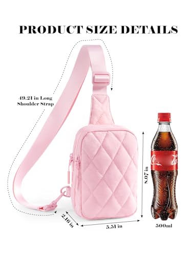 Quilted Puffer Sling Bag for Women Small Backpack Crossbody Chest Bag Fanny Packs Purses for Casual Traveling Hiking4