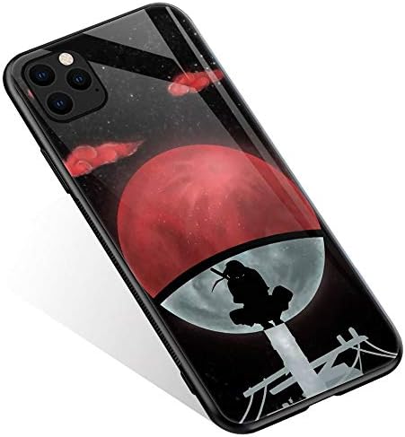 iPhone 11 Case,Anime Cartoons 388 Pattern Design iPhone 11 Cases, Tempered Glass Back + Soft Silicone TPU Shock Absorption Bumper Protective Case Compatible for iPhone 11