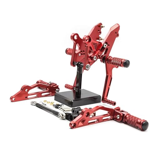 Repose-pieds GROM MSX125 anti glisse pédale moto rouge 2012-2016
