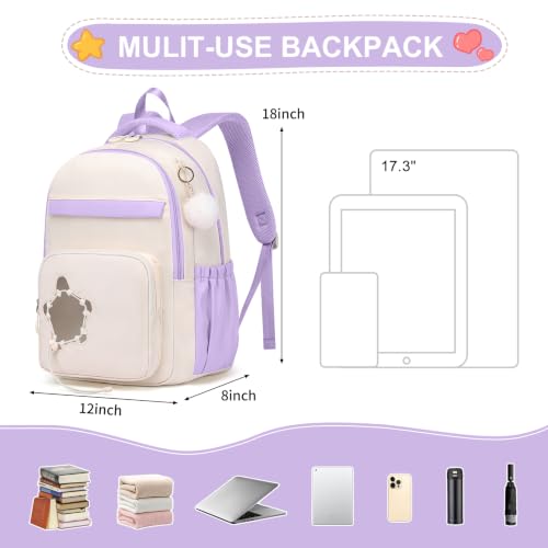 Image of ZUBOND Backpack for Girls, Big Student School Laptop Backpack Teens, College High School Daypack for Women