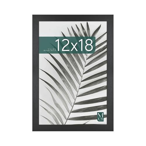 MCS Studio Gallery 12x18 Picture Frame Black Woodgrain, Rectangle Photo Frame for Photos, Posters & Art Prints (1-Pack)