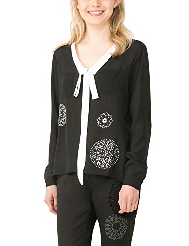 Desigual Elian Camicia, Nero (Negro), 36 cm