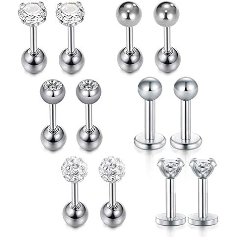 VFUN 6 Pares 16G Piercing Oreja Helix Cover