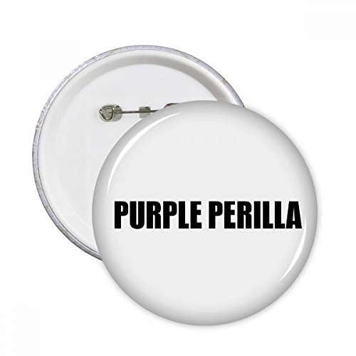 Badge rond Purple Perilla légume broche vêtement multicolore L