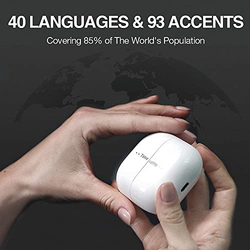 Timekettle M2 Language Translator Earbuds - Supports 40 Languages & 93 Accent Online, Instant Voice Language Translator With Bluetooth & App, True Wireless Earbuds For Music And Call Fit Ios & Android #TOP1
