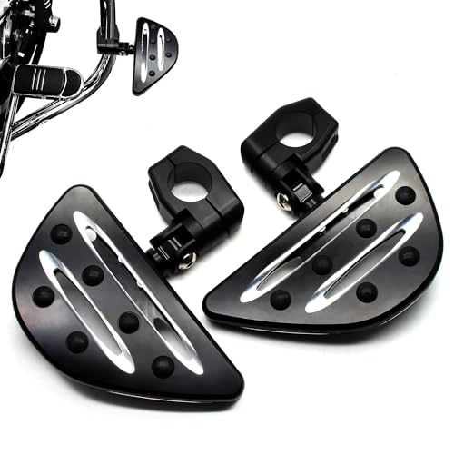 Image of MZS 1.25 inch Highway Pegs, Motorcycle Highway Foot Pegs Short Adjustable CNC Aluminum Compatible with Road Glide King Softail Electra Street Glide Sportster Vulcan Chief Boulevard for 1 1 /4 Engine Guard