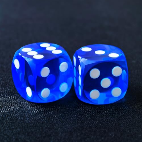 Bescon Professional Precision Backgammon Dice Round Corner 9/16" (14.3mm) with Beveled Corner, Without Serial Number