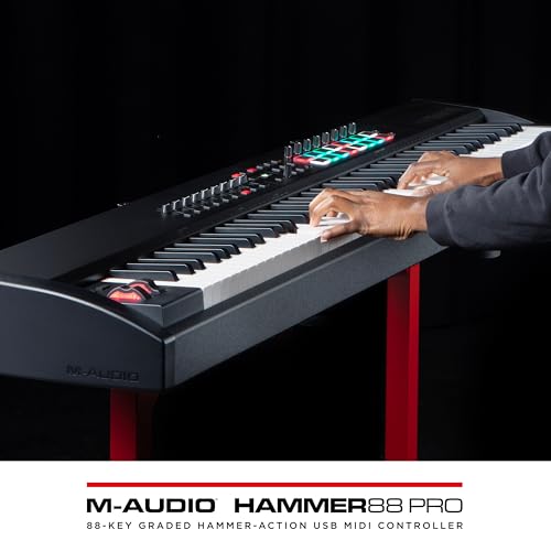 M-AUDIO Hammer 88 Pro 88 Key USB MIDI Keyboard Piano Controller with Weighted Hammer Action Keys, Beat Pads, and Native Instruments Sound Package (NKS Integration) - Image 15
