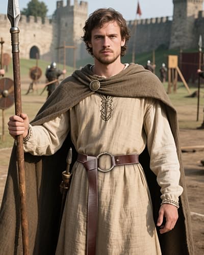 L'VOW Medieval Leather Belt Renaissance Pirate Viking Belt Women Men LARP Accessory3