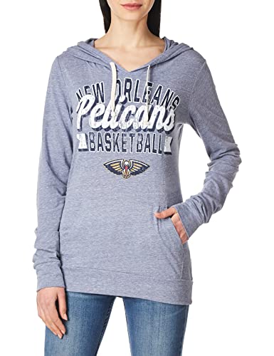 5th and Ocean NBA Women's Tri Blend Jersey Pullover Hoodie with Pouch Pocket