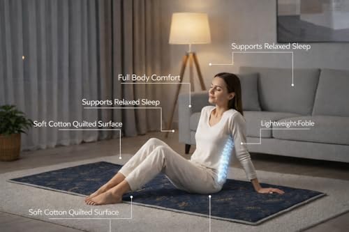 Image of Foldable Mattress for Floor, Folding Lightweight Travel Mattres, Portable Mattress, Foldable Mattress (72 inch x 48 inch x 1 inch)