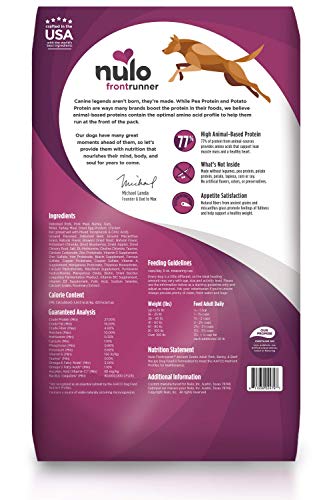 Image of Nulo Frontrunner Dry Dog Food for Adult Dogs - Grain Inclusive Recipe with Pork, Barley, & Beef - All Natural Pet Foods with High Taurine Levels - Animal Protein for Lean Strong Muscles