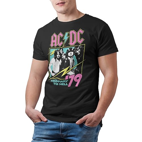 Amplified - Camiseta Oficial De AC/DC Modelo Rock Or Bust Para Hombre Carbon
