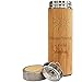Isolierflasche mit Name, Spruch + Motiv Gravur - Trinkflasche in Holz Optik 400 ml, Thermosflasche für Kaffee oder Tee, personalisiertes Geschenk für Männer und Frauen